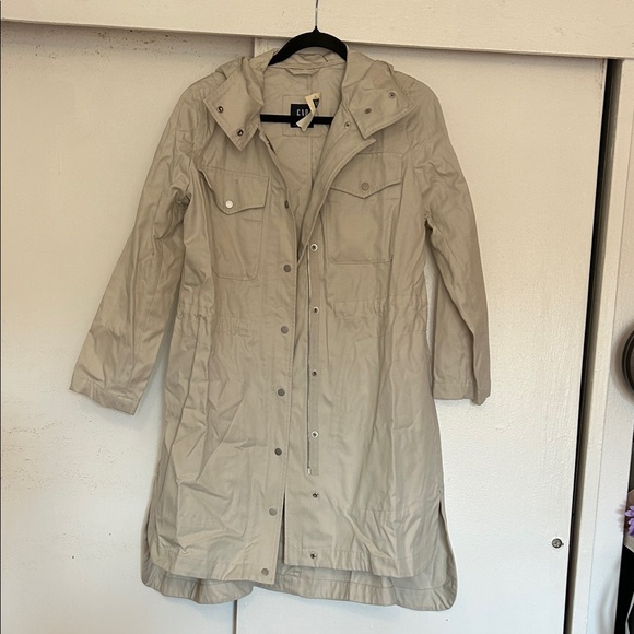 GAP Jackets & Blazers - GAP Women's Tanhoodie long jacket size oversized xs petite NWT